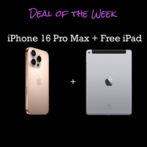 iPhone 16 Pro Max Unlocked 256GB + Free iPad Bundle (Finance for little as $50 down)